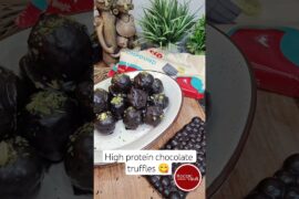 High protein chocolate truffles. #shorts #ytshorts #recipevault