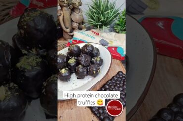 High protein chocolate truffles. #shorts #ytshorts #recipevault