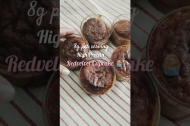 Red Velvet Cupcakes | high protein healthy | quick breakfast ideas | meal prep #cupcake #shorts