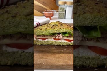 5-Minute Broccoli Bread | Low carb & gluten free sandwich #recipe #broccoli