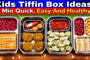 5 Min Kids Tiffin Box Ideas | Quick And Healthy | Healthy Lunch Box Recipes