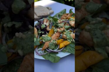 Chicken & Grilled Peach Summer Salad | Healthy High-Protein Recipe