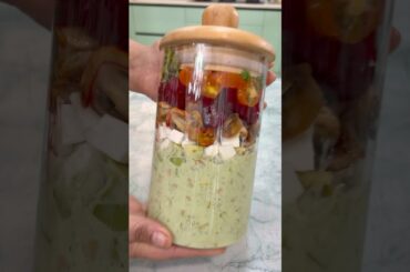 High Protein Salad Jar Meal Prep | Healthy Lunch #salad #healthy #food #shorts