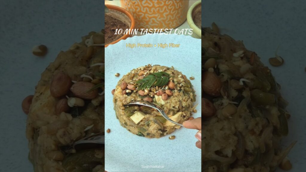High Protein Savory Oats | Healthy 10 Min Breakfast | High fiber |Wt loss Friendly#oats #highprotein