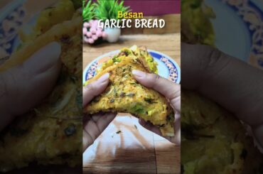 Besan Garlic Bread | Healthy No Maida No Oven garlic bread recipe #shorts #garlicbread #recipe