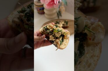 High Protein Spinach, Mushroom Toast| Simple Breakfast Recipe