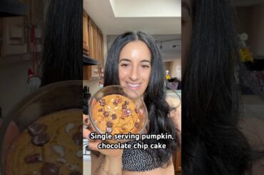 Single serving  pumpkin chocolate chip cake #glutenfree #chocolatedessert #healthydessert #recipe