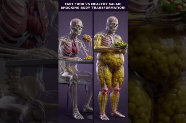 Healthy Diet vs Junk Food | Body Transformation #motivation #healthyfood #fatloss #gymmotivation