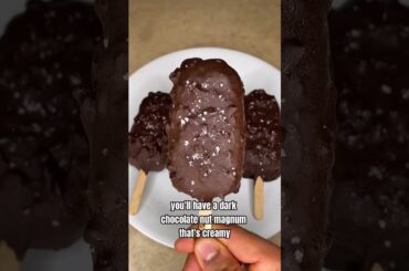 4 Ingredients Healthy Choco Ice Cream Magnum #recipe #cooking #explore #foodie  #icecream #food #fyp
