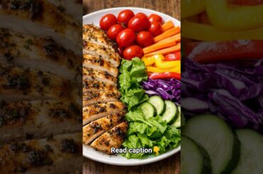 Grilled Herb Chicken + Rainbow Veggie Plate | Clean Eating Meal Idea #healthyfood