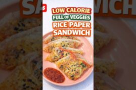 Weight Loss Snack: Rice Paper Veggie Sandwichike #healthyrecipes #lowcalorie #ricepaper