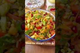 High Protein Sprouts Chaat Recipe | Healthy Weight Loss Salad | Sprouts Salad Recipe for Weight Loss