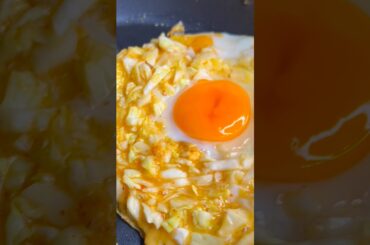 ASMR Cabbage Omelette | Healthy Recipe #shorts #viral #viralshorts #fyp #trendingshorts