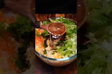 ASMR CHINESE TANGY SALAD! Lettuce, Potato & Creamy Eggs,Low-Cal Addictive Hack!  #cooking#shorts