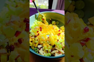 Creamy Mixed Fruit Yoghurt Salad..Cooking Healthy recipes Easy desserts Iftar recipes  Fruit recipes