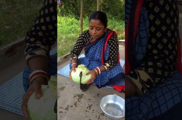 Niramish cabbage recipe with poppy seeds #cabbage #villagefood #recipe #cooking #shorts