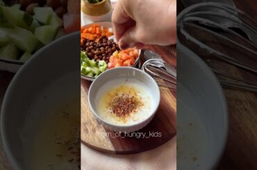 Protein Salad | Mom of hungry kids | #shortsfeed #shorts #easyrecipe #ytshorts #yt #youtubeshorts