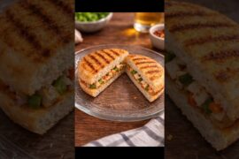 Fatafat Chicken Sandwich Recipe for breakfast or evening snacks. Healthy and tasty recipe