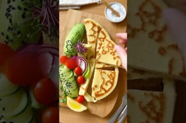 10 Minutes Healthy Protein| Cottage Cheese Flatbread #shorts