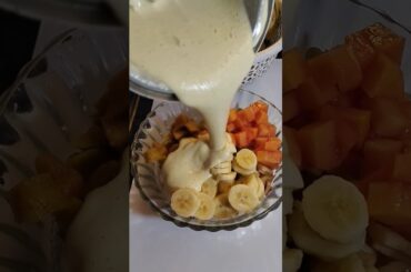 Fruit Custard Made Healthy - No Sugar, No Custard Powder #shorts #guiltfreetreats #recipe