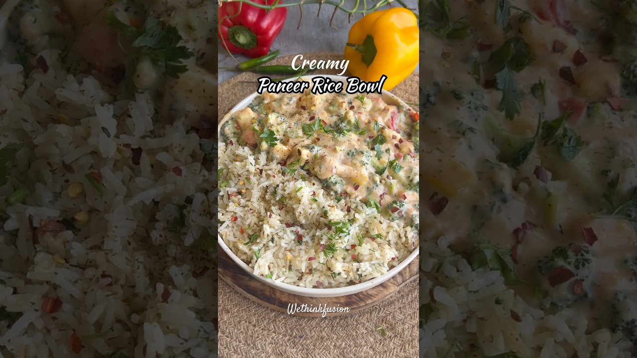 Creamy Paneer Rice Bowl | Healthy Lunch recipes | High protein meals | Paneer recipes #recipe Creamy Paneer Rice Bowl | Healthy Lunch recipes | High protein meals | Paneer recipes #recipe