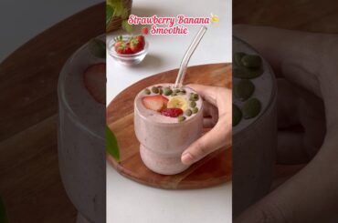 Strawberry Banana Smoothie Recipe | Healthy Easy Breakfast Drink