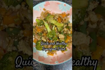 Quick, crunchy and full of flavour! This spicy veggie super salad is perfect for dinner #shorts