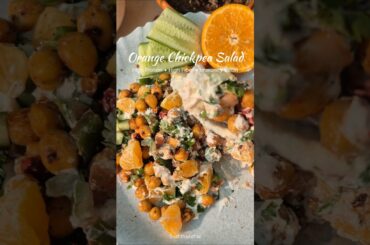 Healthy Protein Snack | High Protein Orange Chickpea Salad  #salad #healthyrecipes #recipe #food #yt
