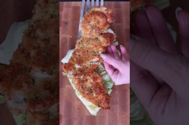 I had no idea a salad could be this good! Chopped chicken cutlet and cabbage caesar salad.