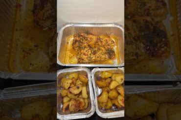 Easy Lemon Herb Salmon with Roasted Potatoes Healthy Dinner Recipe #food #cooking #easyrecipe