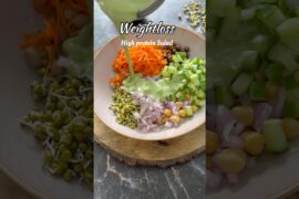 High Protein Salad #shorts #youtubeshorts #viral #highprotein #salad #chickpeas #trending #healthy