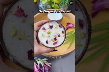 No Sugar, No Cream Healthy Coconut Ice-cream Recipe #shorts