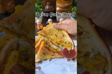 Besan Garlic Bread Recipe | No Oven,No Maida |10 Min Healthy Snacks #shorts #recipe #snacks #food