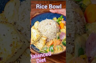 Rice Bowl Meal with Paneer & Veggies | Balanced Diet Thali | Healthy Indian Lunch #shorts  #recipe