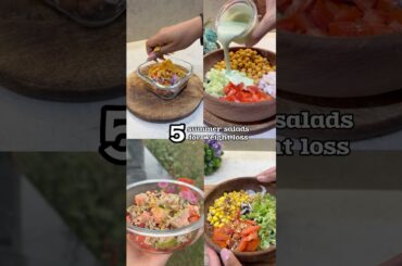 5 Summer salads for weight loss #healthysalad #saladrecipes #weightlossrecipes #saladrecipe #salads