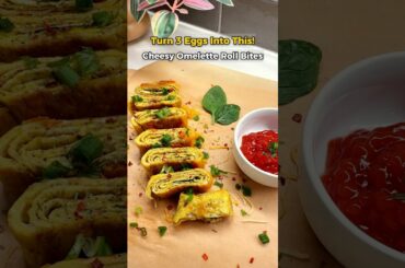 Crispy Cheesy Omelette Roll Bites | 5-Minute Egg Snack Recipe | Healthy Quick Bites Ep 2