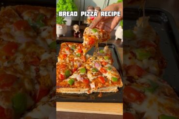 Bread pizza recipe #shorts #recipe #bread #pizza #pizzarecipe #trending #shortsfeed #viralvideo