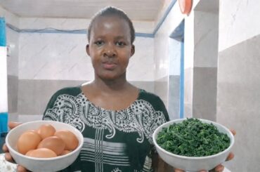 Simple Eggs and Kales Recipe | Healthy Lunch Idea | Quick African Cooking