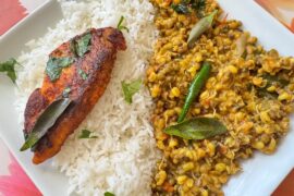 Healthy High-Protein Lunch Combo |  Sprouted Moong Dal Crispy & Tilapia Fry