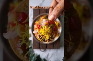 5 mins healthy snack | Khakhra Sprouts Bites #food #recipe #snacks