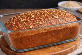 No flour needed! Healthy bread made from simple ingredients! Very tasty and healthy.