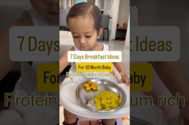 7 Days Breakfast Ideas for 18 Month Old Baby #shorts