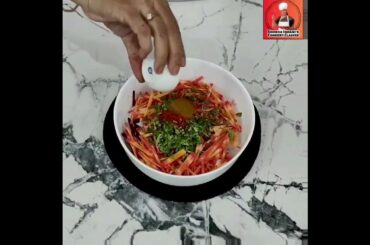 2 Minute Healthy Salad | Beetroot Carrot Kachumber Recipe