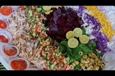 Salad Recipe/Chicken and Vegetables Salad Recipe/Healthy Salad Recipe/