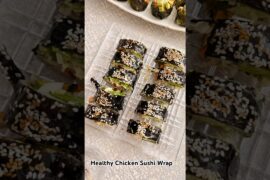 Healthy Sushi Wrap with Chicken | Rice Paper & Nori #ketocooking #healthydinner #sushiwrap#noriwrap
