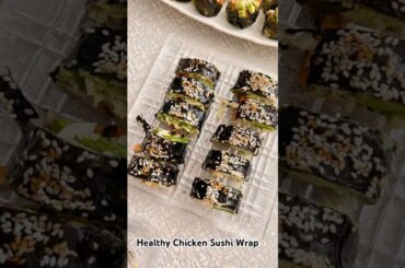 Healthy Sushi Wrap with Chicken | Rice Paper & Nori #ketocooking #healthydinner #sushiwrap#noriwrap