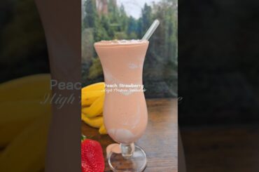 4- Ingridient High Protein strawberry smoothie #healthysmoothie #smoothie #recipe #foryou #food