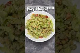 Soya Chunks & Chana Salad #weightlossrecipes #dinnerrecipes #healthydinner #healthylunch #lunch h