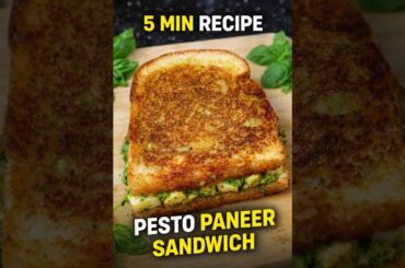 Quick and Healthy Pesto Sandwich in 5 Mins | Gives 25g Protein #highproteinbreakfast