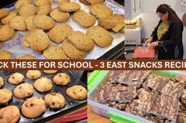 3 Easy School Snacks Recipes | Choco Chip Vanilla Cupcake, Methi Cookies & No Bake Granola Bar